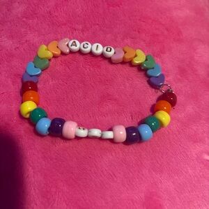 Vibrant Heart Beaded Bracelet